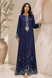 Tussel Silk Navy Blue Kaftan