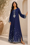 Tussel Silk Navy Blue Kaftan