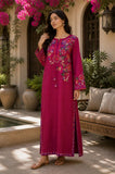 Tussel Silk Magenta  Kaftan